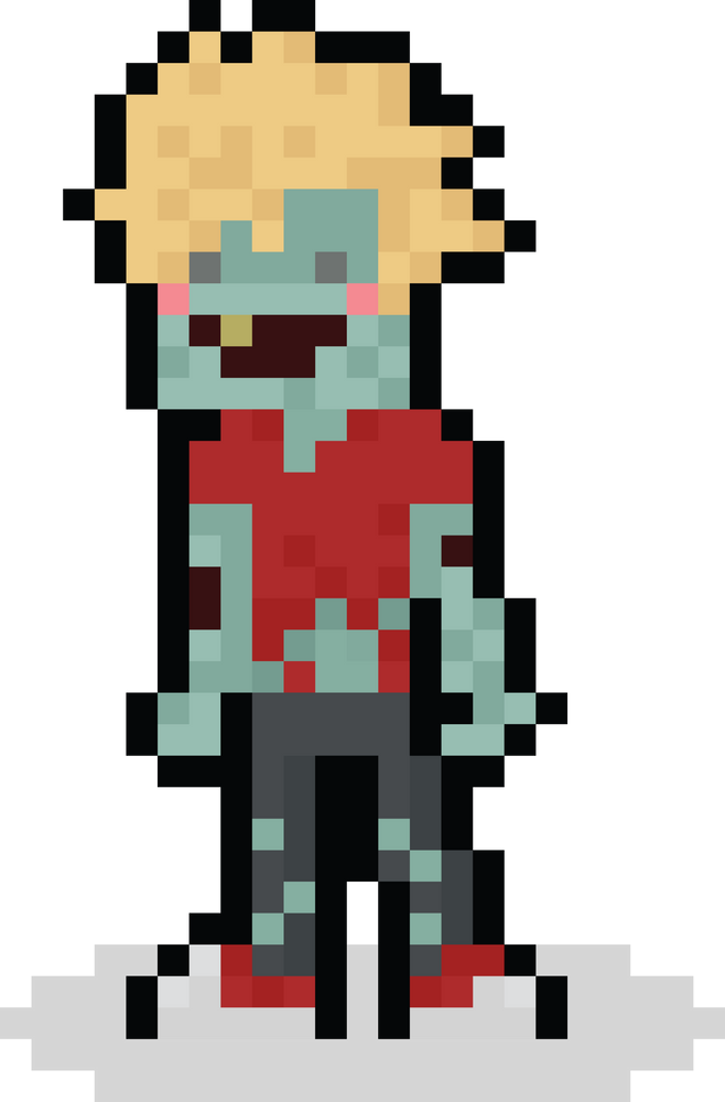 Pixel Zombie Illustration